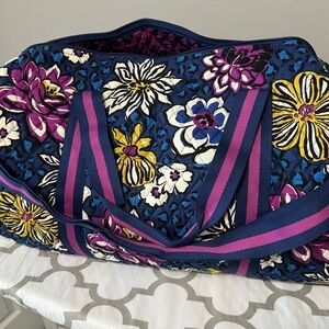 Floral Blue and Purple Women's Bag